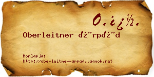 Oberleitner Árpád névjegykártya